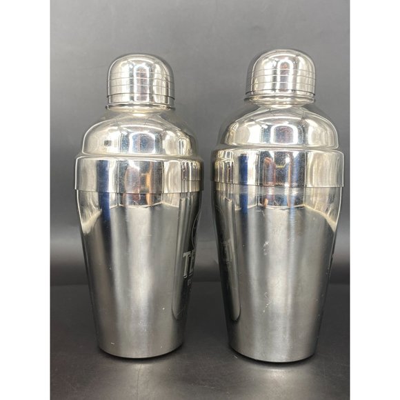 El Tesoro Tequila Cocktail Martini Shaker Set of 2 Stainless Steel 7" Advertisin - Picture 4 of 11